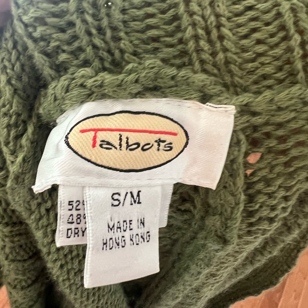 Talbots Sweater Cape / Poncho Button Down Size Sm… - image 7